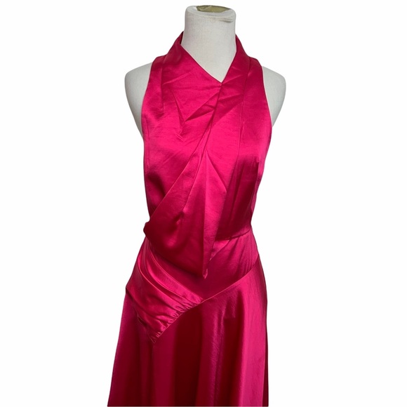 New With Tags Acler Palmera Dress Fuscia Pink Long Maxi Evening Dress Size 4 - Picture 6 of 10